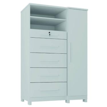 Imagem de Cômoda com Sapateira e Cabideiro Multiuso 5 Gavetas 1 Porta Imperial Zanzini