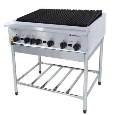 Imagem de Char broiler a Gás 90 cm Profissional com Pés Venâncio CGGP90
