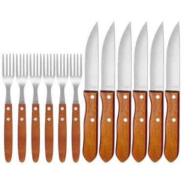Imagem de Conjunto Churrasco Garfo e Faca 12 Peças Mor