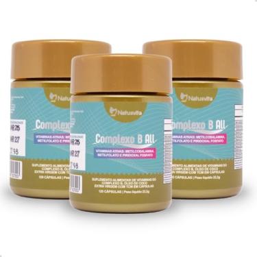 Imagem de Complexo de Vitaminas B Ativas B1, B2, B3, B5, B6, B7, B9, B12 com TCM e Óleo de Coco (3 und. 360 cápsulas)