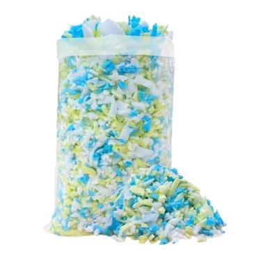 Imagem de ＫＬＫＣＭＳ Memória desfiada preenchimento de feijão de preenchimento de feijão Substitua o recheio de travesseiro de esponja desfiado para o sofá, camas de, 1 Kg