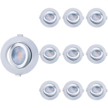 Imagem de 10 Spot Taschibra Alltop Par 20 Redondo 7W 4000K Luz Neutra
