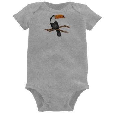 Imagem de Body Bebê Tucano - Foca na Moda, Cinza, P