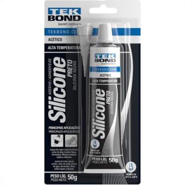Imagem de Silicone Tekbond Alta Temperatura 50G. Preto