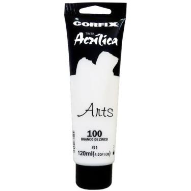 Imagem de Tinta Acrílica Arts Corfix 120ml G1 - 85120, 100 - BRANCO DE ZINCO