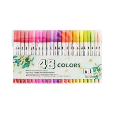 Imagem de Conjunto de Canetas Pincel com 12/24/36/48/60 ou 80 Cores Sortidas - I