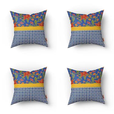 Imagem de Kit Almofadas Decorativas Estampadas 35x35cm Modelo 023