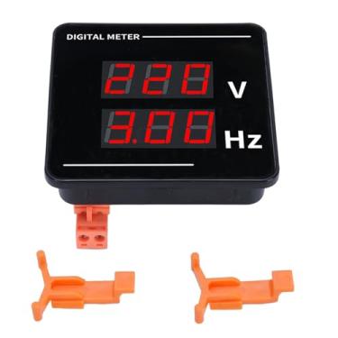 Imagem de AC Digital Medidor Digital CA Digital Painel de Voltímetro Montador de Montagem AC50-500V Contador de Frequência 10.0-99.9Hz Display LED Volt Volt Frequency Medor de Descarga