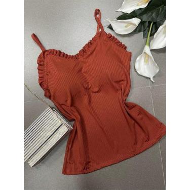 Imagem de modas regata canelada - NoBrand, Marsala, M