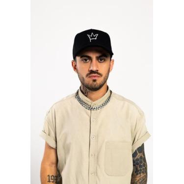 Imagem de Boné snapback aba curva preto coroa silk gran guerrero