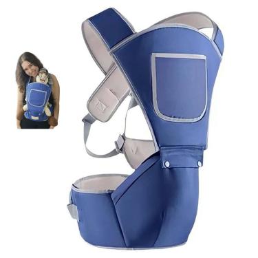 Imagem de Canguru Carregador Bebe Criança Bolso Alça Ergonomico Ajustavel Macio Confortavel Seguro Resistente Viagem Passeio