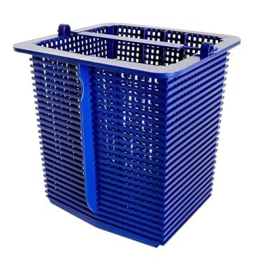 Imagem de Ｂｅｓｇａ Pool Skimmer Basket Silderer Besta de limpeza Folhas de suprimentos Ferramenta de limpeza portátil reutilizável para a bomba de piscina grossa, Azul