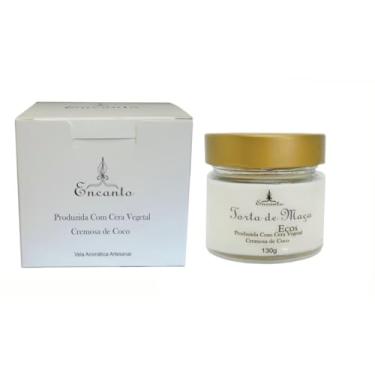 Imagem de Vela Aromática de Torta de Maça Artesanal Cera de Coco Perfumada 130gr