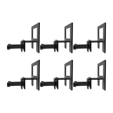 Imagem de Ioensy 6 peças de juntas de colchão, suportes para saia de cama, evitam arranhões, instalação fácil para peças de estrutura de cama de metal, pinças de