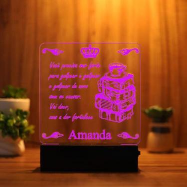 Imagem de Luminária Abajur Livros LED Rosa - Bold