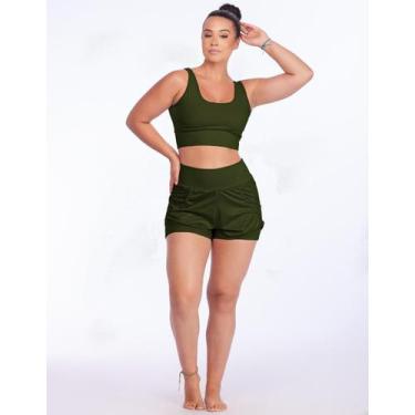 Imagem de Conjunto De Beach Tennis Top E Short Tecido Leve Para Corrida, Bike To