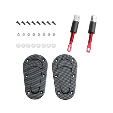 Imagem de Unifizz Capô de carro de corrida de fibra de carbono mais kit de travamento de pino de aço com trava de capô de montagem embutida - melhore seu visual de corrida personalizado