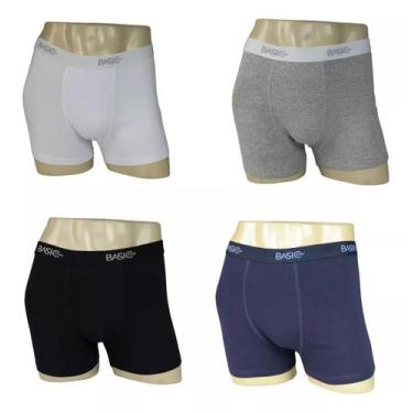 Imagem de Kit 10 Cuecas Masculina Boxer 96% Algodão Cores Sortidas - P - Basic M
