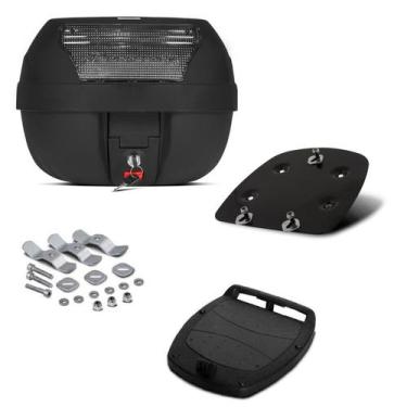 Imagem de Baú Bauleto 28 Litros Pro Tork Com Suporte Base Para Moto Nxr Bros 150