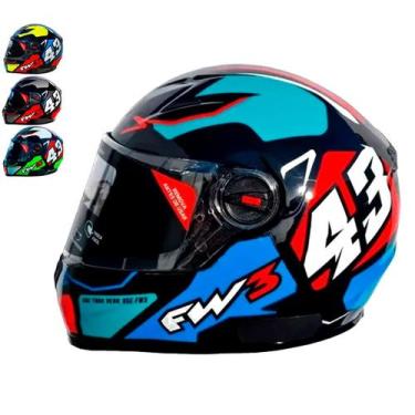 Imagem de Capacete para Moto FW3 Modelos Aberto X Open Up 43 ou Fechado GTX 43 V
