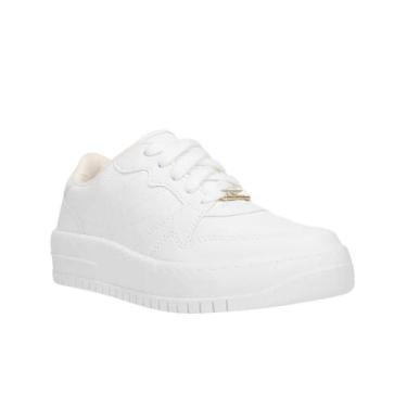 Imagem de Tênis Vizzano Casual Feminino Flatform Confortável Branco, Branco, 38