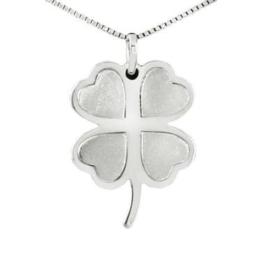 Imagem de Colar Coração Trevo Coleção Romântico em Prata 925 - Sam Joias