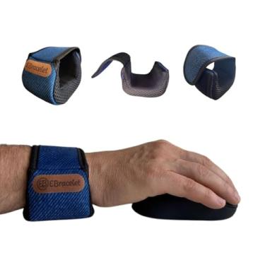 Imagem de Mousepad Ergonômico com Apoio de Punho p Teclado Mouse Notebook Descanso Pulso Digitação Munhequeira Ajustável Dor Tendinite Conforto e Eficiência Premium Liberdade Movimento Portátil (Jeans)