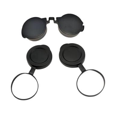 Imagem de BaotyJie Tampas protetoras para lentes binoculares compactas 10x42 presentes profissionais substituição direta tampas de lentes de telescópio de borracha para