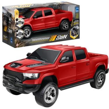 Imagem de Carro Carrinho Pick-Up Infantil Grande 42cm Com Retrovisor Articulado 