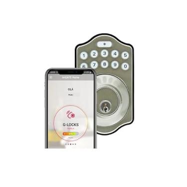 Imagem de Fechadura Digital G-Locks IG200 App Bluetooth Prata