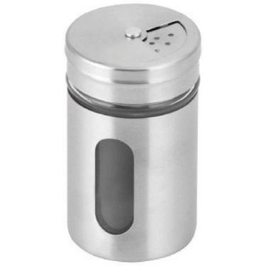 Imagem de Porta Condimentos Saleiro Pimenteiro Inox com Visor