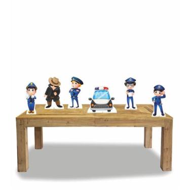Imagem de kit Display festa Policia 6 peças - x4adesivos