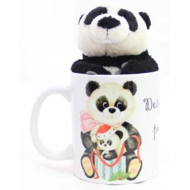 Imagem de Caneca com Ursinho Urso Pelúcia Panda - Natal Casa do Urso - Casa Dos 