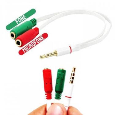 Imagem de Cabo Adaptador 20cm Auxiliar P3x2p2 , Fone P3XP220CM - HTC