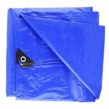 Imagem de Lona Reforçada Impermeável Proteção UV 105g 6x4 Azul Starfer