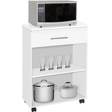 Imagem de Balcão Para Micro-Ondas Branco - Liz - 2 Portas