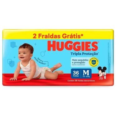 Imagem de Fralda Descartável Huggies Tripla Proteção Meguinha M - 36 Tiras