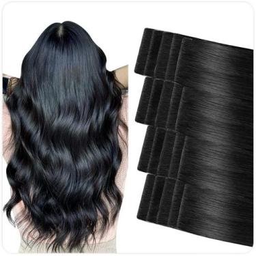 Imagem de Extensões de cabelo SUYYA Invisible Tape Jet Black 40g x20