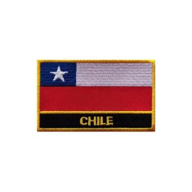 Imagem de Ruoming 1 PÇ Patch de bandeira do Chile bordado a ferro ou costurado, tático, militar, nacional do Chile