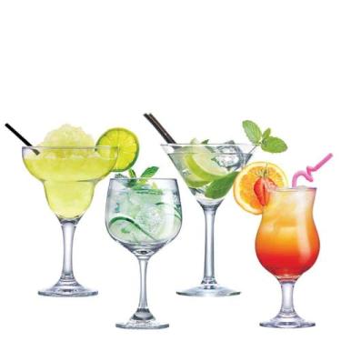 Imagem de Ruvolo, Kit de Taça Cocktail Mixologista, Jogo de Taça de Vidro 4 pcs