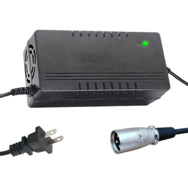 Imagem de Carregador de bateria LiFePO4 24V/29,2V 5A LiFePO4 macho XLR de 3 pinos para bateria de fosfato de lítio e ferro de 24 V (25,6 V 8 cordas), carregador de bateria de lítio inteligente