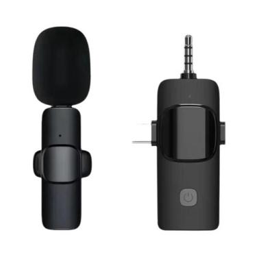 Imagem de Microfone Lavalier Sem Fio 3 Em 1 Para iPhone, Android E Câmeras, Canc