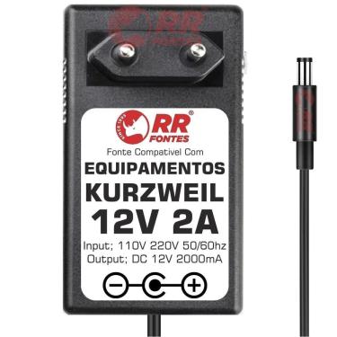 Imagem de Fonte 12V Para Teclado Piano Kurzweil Kp100 Kp-100 Sp47 Sp76