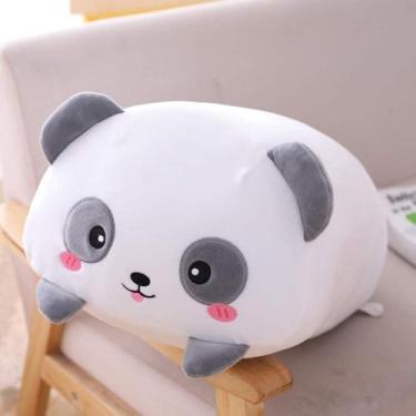 Imagem de Panda Pelúcia Animal Recheado, Fofo Panda Plushie Cylindrical - HUOGUO