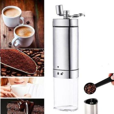 Imagem de Moedores de café moedor de café manual de aço inoxidável rebarba de ce