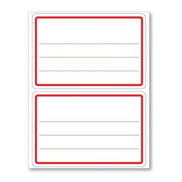 Imagem de Etiqueta escolar com pauta e tarja vermelha 10uni Pimaco