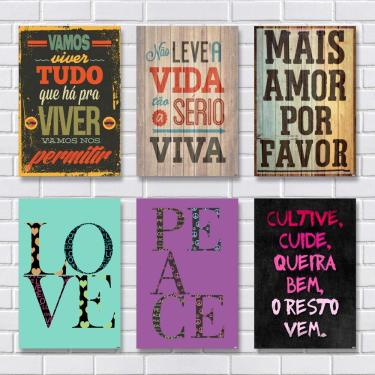 Imagem de Kit de Placas Decorativas 20x30cm MDF Fosco - R+ Adesivos