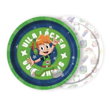 Imagem de Prato Gato Galactico - Embalagem com 8 unidades.