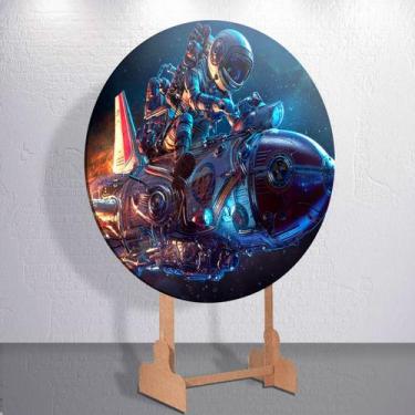 Imagem de Decoração infantil festa com painel redondo capa Astronauta Galaxia Es