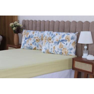 Imagem de Jogo de Lençol Malu Para Cama Solteiro 2 Peças 180 Fios 100% Algodão E